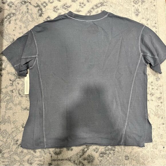 NWT Colsie Gray Oversized Short Sleeve Sweatshirt Size XS - Picture 3 of 7